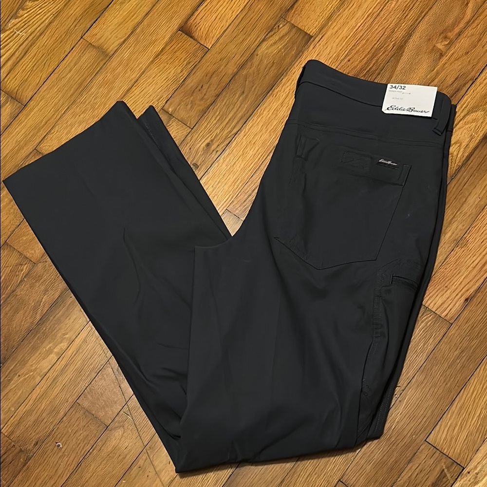 NWT 34x32 Eddie Bauer Men's Rainer Charcoal Pant